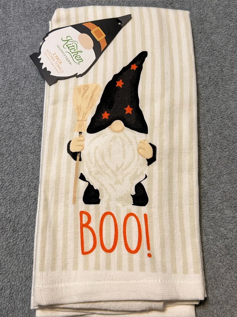 Halloween BOO Gnome Kitchen Towel